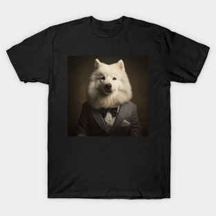 Samoyed Dog in Suit T-Shirt